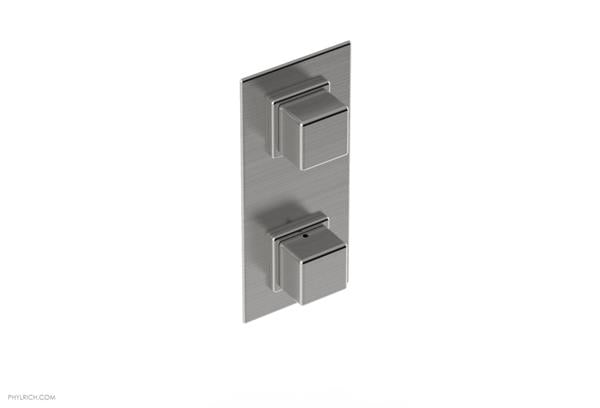 Phylrich - Mix 1/2 Inch Thermostatic Valve with Volume Control  or Diverter - Cube Handle