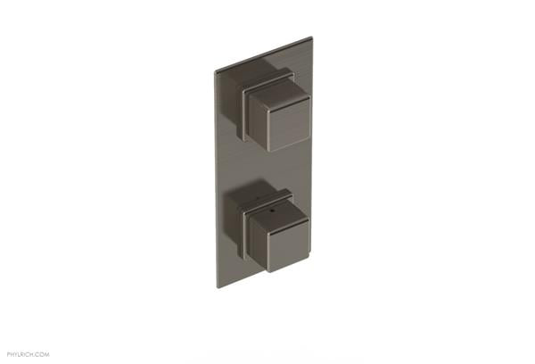 Phylrich - Mix 1/2 Inch Thermostatic Valve with Volume Control  or Diverter - Cube Handle