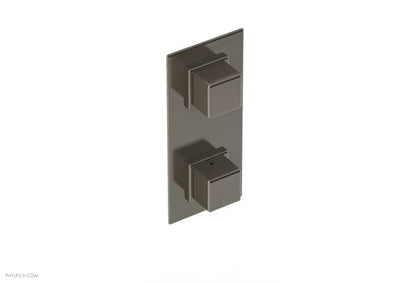 Phylrich - Mix 1/2 Inch Thermostatic Valve with Volume Control  or Diverter - Cube Handle