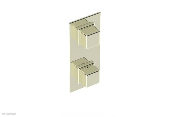 Phylrich - Mix 1/2 Inch Thermostatic Valve with Volume Control  or Diverter - Cube Handle