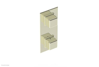 Phylrich - Mix 1/2 Inch Thermostatic Valve with Volume Control  or Diverter - Cube Handle