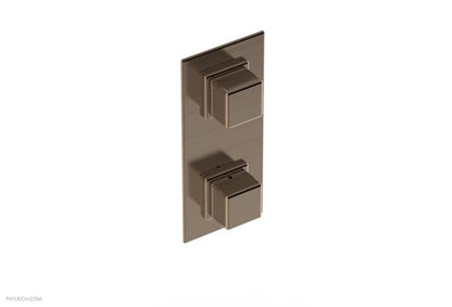 Phylrich - Mix 1/2 Inch Thermostatic Valve with Volume Control  or Diverter - Cube Handle