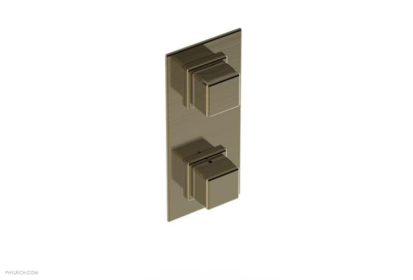Phylrich - Mix 1/2 Inch Thermostatic Valve with Volume Control  or Diverter - Cube Handle