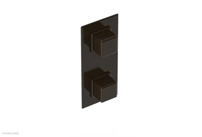 Phylrich - Mix 1/2 Inch Thermostatic Valve with Volume Control  or Diverter - Cube Handle
