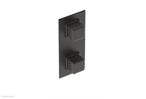 Phylrich - Mix 1/2 Inch Thermostatic Valve with Volume Control  or Diverter - Cube Handle
