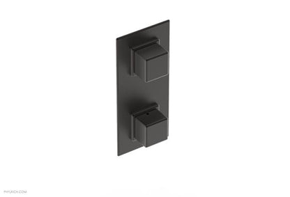 Phylrich - Mix 1/2 Inch Thermostatic Valve with Volume Control  or Diverter - Cube Handle