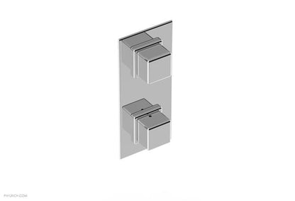Phylrich - Mix 1/2 Inch Thermostatic Valve with Volume Control  or Diverter - Cube Handle