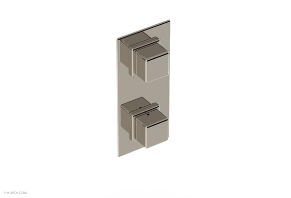 Phylrich - Mix 1/2 Inch Thermostatic Valve with Volume Control  or Diverter - Cube Handle