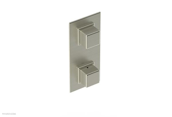 Phylrich - Mix 1/2 Inch Thermostatic Valve with Volume Control  or Diverter - Cube Handle