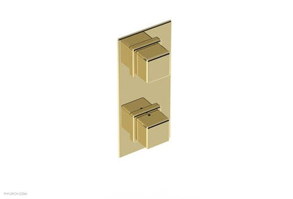 Phylrich - Mix 1/2 Inch Thermostatic Valve with Volume Control  or Diverter - Cube Handle