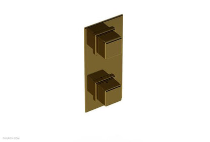 Phylrich - Mix 1/2 Inch Thermostatic Valve with Volume Control  or Diverter - Cube Handle