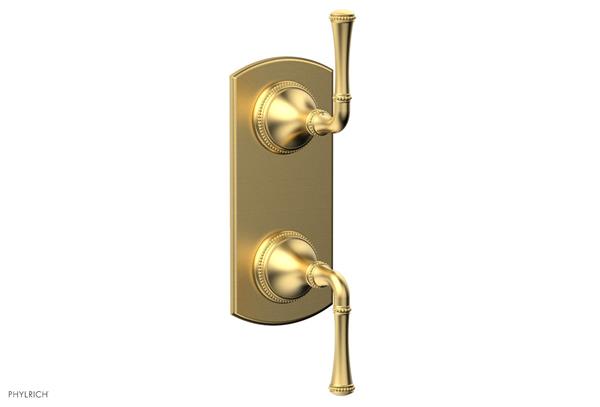 Phylrich - Beaded 1/2 Inch Mini Thermostatic Valve with Volume Control  or Diverter - Lever Handle