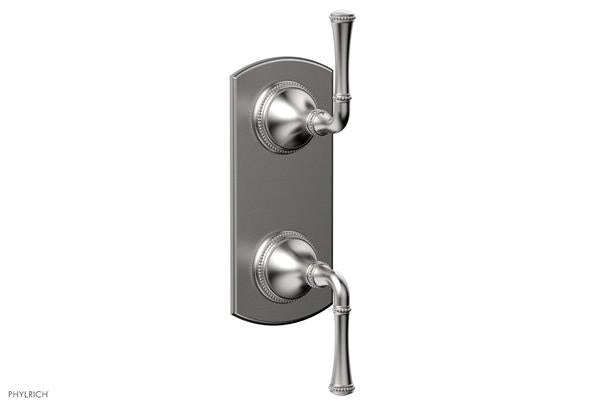Phylrich - Beaded 1/2 Inch Mini Thermostatic Valve with Volume Control  or Diverter - Lever Handle