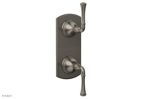 Phylrich - Beaded 1/2 Inch Mini Thermostatic Valve with Volume Control  or Diverter - Lever Handle