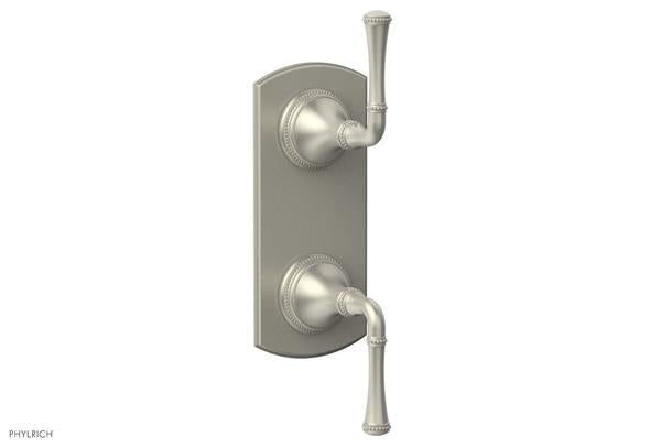 Phylrich - Beaded 1/2 Inch Mini Thermostatic Valve with Volume Control  or Diverter - Lever Handle