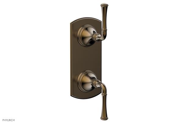 Phylrich - Beaded 1/2 Inch Mini Thermostatic Valve with Volume Control  or Diverter - Lever Handle
