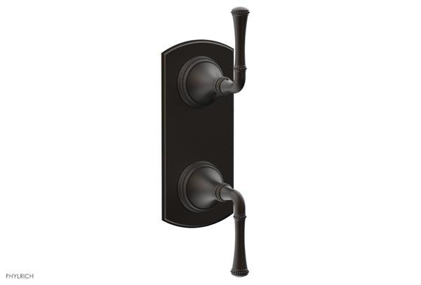 Phylrich - Beaded 1/2 Inch Mini Thermostatic Valve with Volume Control  or Diverter - Lever Handle