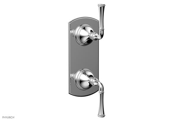 Phylrich - Beaded 1/2 Inch Mini Thermostatic Valve with Volume Control  or Diverter - Lever Handle