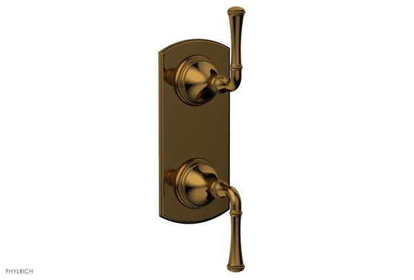 Phylrich - Beaded 1/2 Inch Mini Thermostatic Valve with Volume Control  or Diverter - Lever Handle