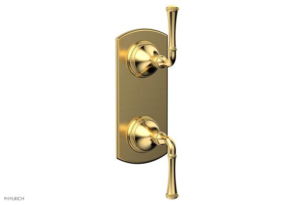 Phylrich - Beaded 1/2 Inch Mini Thermostatic Valve with Volume Control  or Diverter - Lever Handle