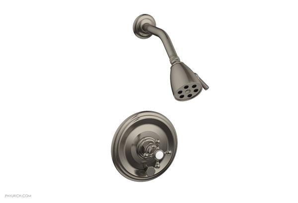 Phylrich - Hex Traditional Pressure Balance Shower and Diverter Set (Less Spout) - Cross Handle