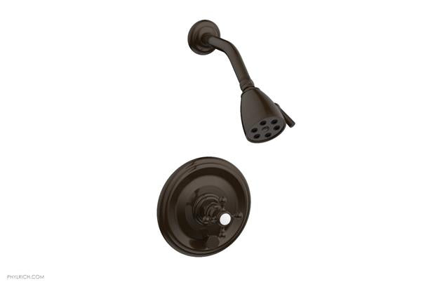 Phylrich - Hex Traditional Pressure Balance Shower and Diverter Set (Less Spout) - Cross Handle