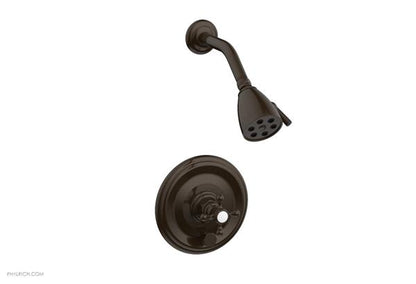Phylrich - Hex Traditional Pressure Balance Shower and Diverter Set (Less Spout) - Cross Handle