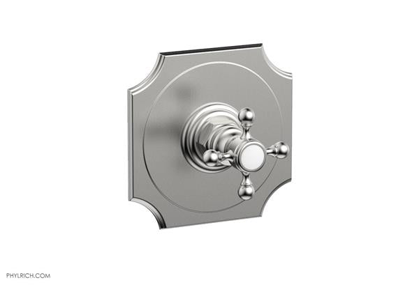 Phylrich - Henri 1/2 Inch Mini Thermostatic Shower Plate and Handle Trim - Cross Handle