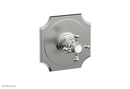 Phylrich - Henri 1/2 Inch Mini Thermostatic Shower Plate and Handle Trim - Cross Handle