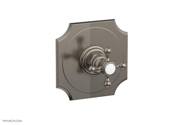 Phylrich - Henri 1/2 Inch Mini Thermostatic Shower Plate and Handle Trim - Cross Handle