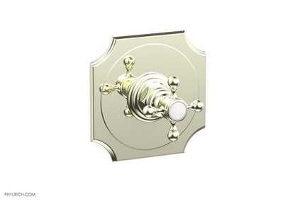Phylrich - Henri 1/2 Inch Mini Thermostatic Shower Plate and Handle Trim - Cross Handle