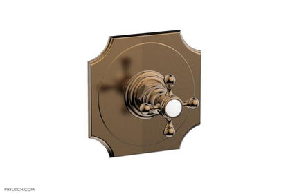 Phylrich - Henri 1/2 Inch Mini Thermostatic Shower Plate and Handle Trim - Cross Handle