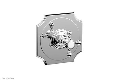 Phylrich - Henri 1/2 Inch Mini Thermostatic Shower Plate and Handle Trim - Cross Handle