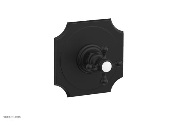 Phylrich - Henri 1/2 Inch Mini Thermostatic Shower Plate and Handle Trim - Cross Handle
