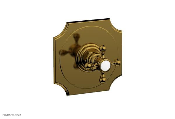 Phylrich - Henri 1/2 Inch Mini Thermostatic Shower Plate and Handle Trim - Cross Handle