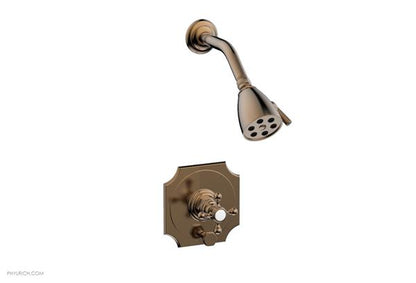 Phylrich - Henri Pressure Balance Shower and Diverter Set - Cross Handle (Less Spout)