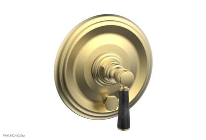 Phylrich - Hex Traditional Pressure Balance Shower Plate with Diverter and Handle Trim Set - Marble Lever Handle