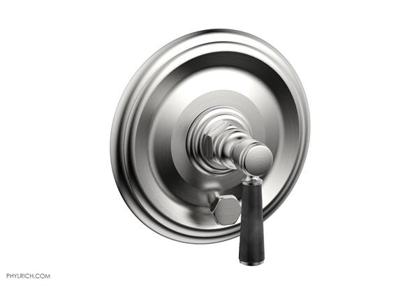 Phylrich - Hex Traditional Pressure Balance Shower Plate with Diverter and Handle Trim Set - Marble Lever Handle