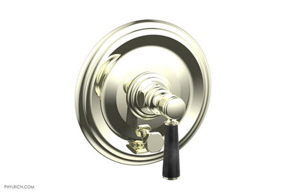 Phylrich - Hex Traditional Pressure Balance Shower Plate with Diverter and Handle Trim Set - Marble Lever Handle