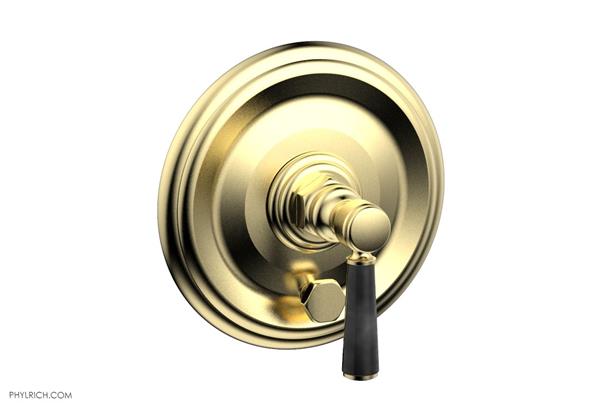 Phylrich - Hex Traditional Pressure Balance Shower Plate with Diverter and Handle Trim Set - Marble Lever Handle