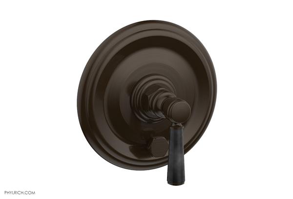 Phylrich - Hex Traditional Pressure Balance Shower Plate with Diverter and Handle Trim Set - Marble Lever Handle