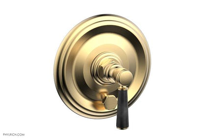 Phylrich - Hex Traditional Pressure Balance Shower Plate with Diverter and Handle Trim Set - Marble Lever Handle