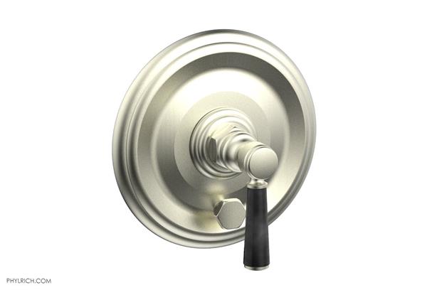 Phylrich - Hex Traditional Pressure Balance Shower Plate with Diverter and Handle Trim Set - Marble Lever Handle