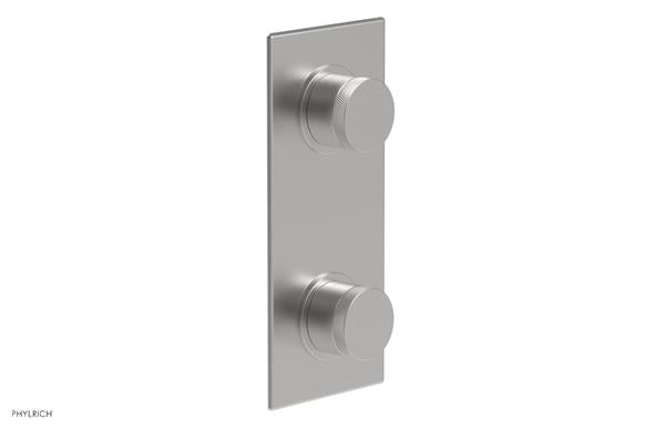 Phylrich - Basic II 1/2 Inch Mini Thermostatic Valve With Volume Control Or Diverter - Knurled Handle Trim Only