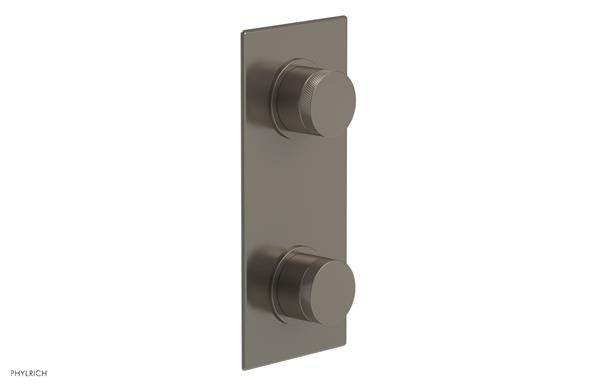 Phylrich - Basic II 1/2 Inch Mini Thermostatic Valve With Volume Control Or Diverter - Knurled Handle Trim Only
