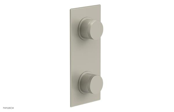 Phylrich - Basic II 1/2 Inch Mini Thermostatic Valve With Volume Control Or Diverter - Knurled Handle Trim Only