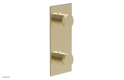 Phylrich - Basic II 1/2 Inch Mini Thermostatic Valve With Volume Control Or Diverter - Knurled Handle Trim Only