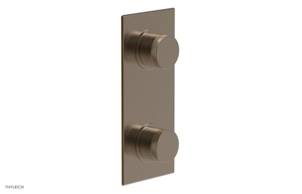 Phylrich - Basic II 1/2 Inch Mini Thermostatic Valve With Volume Control Or Diverter - Knurled Handle Trim Only