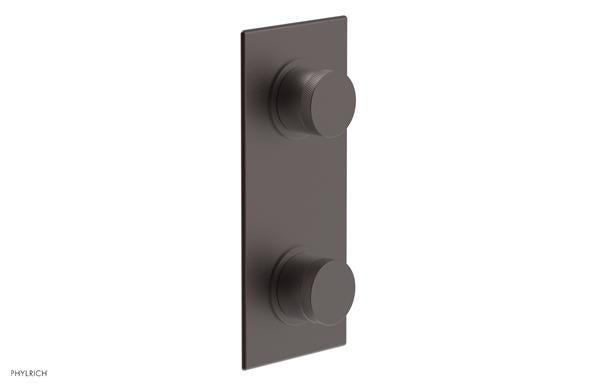Phylrich - Basic II 1/2 Inch Mini Thermostatic Valve With Volume Control Or Diverter - Knurled Handle Trim Only