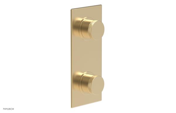 Phylrich - Basic II 1/2 Inch Mini Thermostatic Valve With Volume Control Or Diverter - Knurled Handle Trim Only